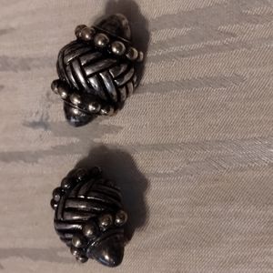 Vintage Premier Sterling Sliver Snap On Earrings